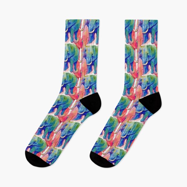 Item preview, Surreal Elephant Watercolor Pattern - Blue Green and Red designed and sold by Aaron2610.