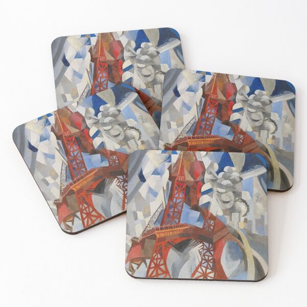Item preview, Red Eiffel Tower by Robert Delaunay designed and sold by tomorrowsart.
