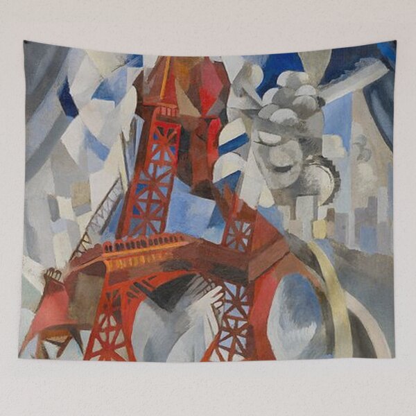 Item preview, Red Eiffel Tower by Robert Delaunay designed and sold by tomorrowsart.