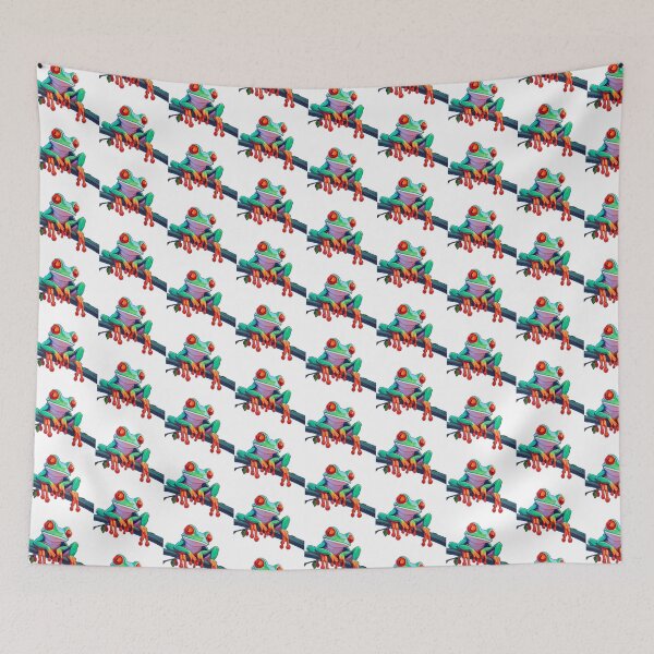 Item preview, Vibrant Red-Eyed Tree Frog T-Shirt Design designed and sold by Nange and Gabe.