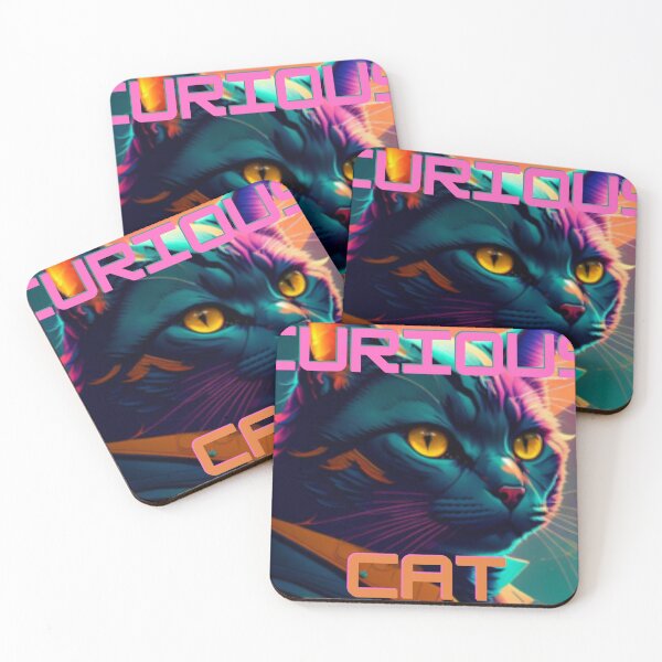 Item preview, Retro Curious Cat designed and sold by PopularStuffs.