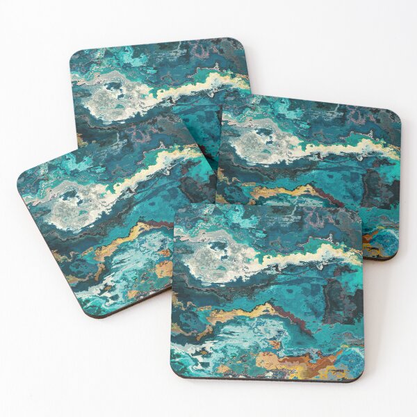 Item preview, Teal Blue Deep Textured Abstract Art designed and sold by Trevor Hirst.