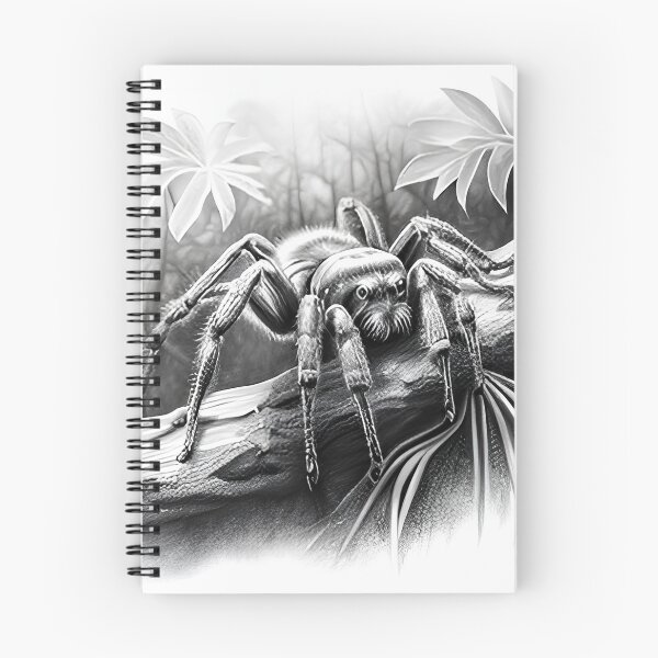 Item preview, Black and white Tarantula pencil drawing designed and sold by Pencil-Art.