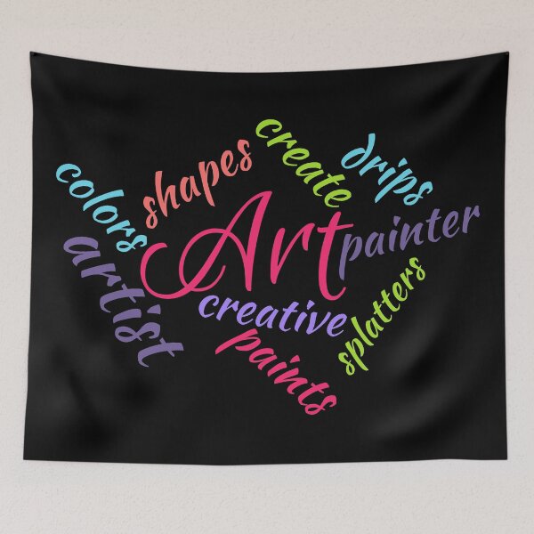 Item preview, Artist, Art Typography, Abstract Word Cloud, Colorful Text designed and sold by Itaya Art.