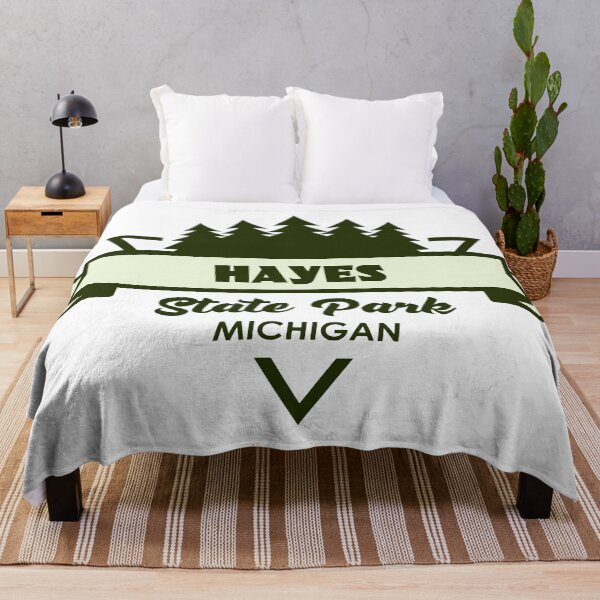 Item preview, Hayes State Park Michigan Trees And Ribbon designed and sold by bivenart.