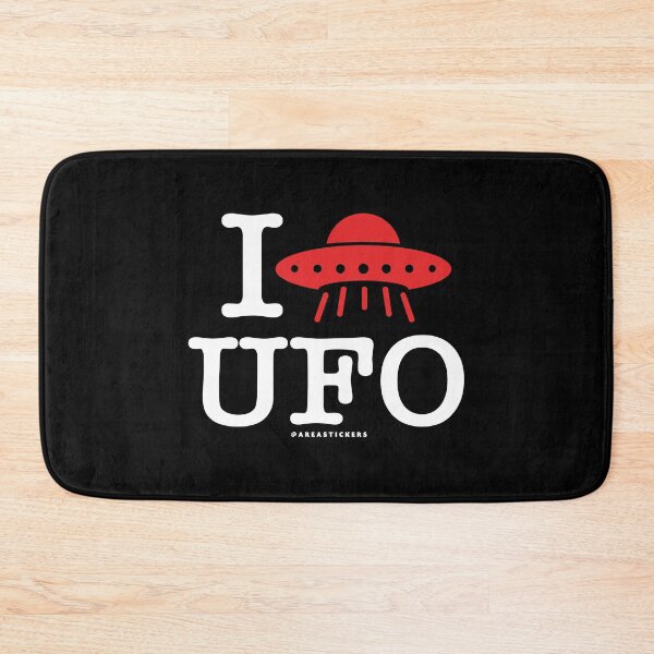Item preview, I Love UFO - Black designed and sold by AreaStickers.