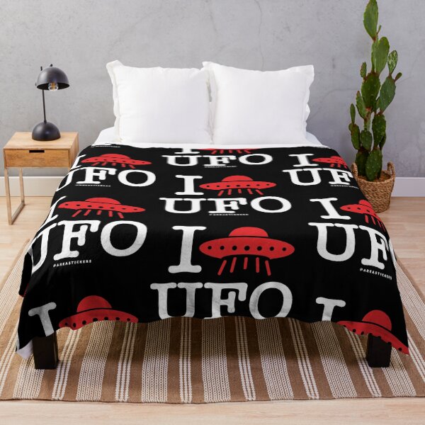 Item preview, I Love UFO - Black designed and sold by AreaStickers.