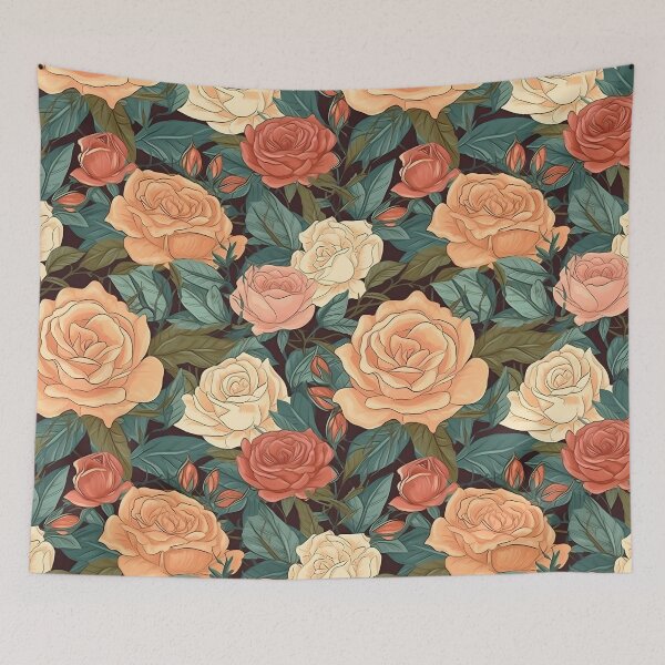 Item preview, Summer Romance: Mothers Day Embrace the Season with a Colorful Rose Flower Pattern designed and sold by MLArtifex.