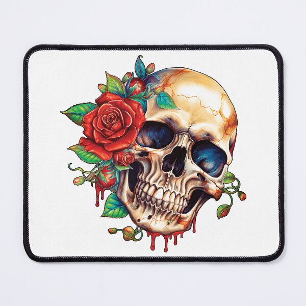 Item preview, A Rose & Skull for a fitting Tattoo designed and sold by Rickie Pauley.