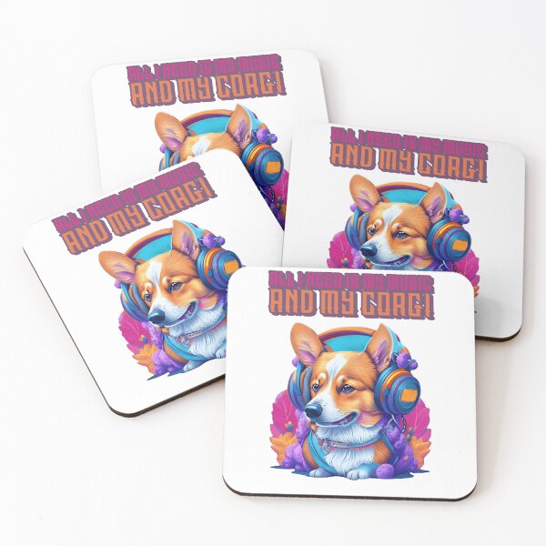 Item preview, All I Need is My Music and My Corgi – Funny Corgi designed and sold by Queen1120.