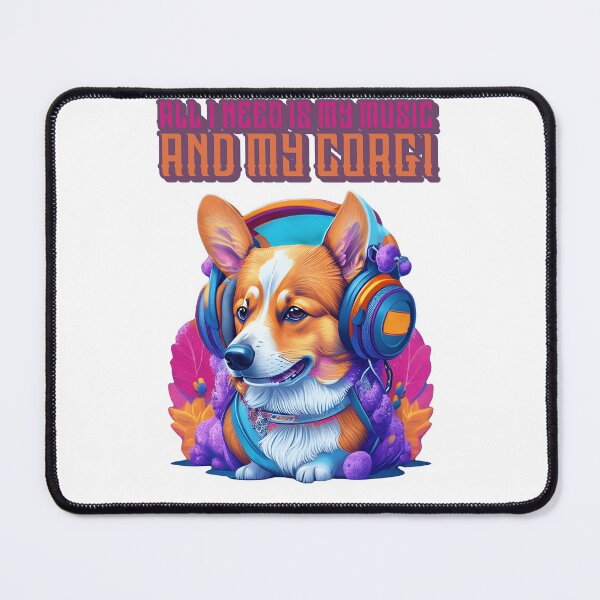 Item preview, All I Need is My Music and My Corgi – Funny Corgi designed and sold by Queen1120.