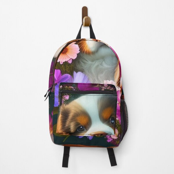 Artikelvorschau, Glückliche süße Welpen und Blumen mit Liebe von Brandon Cable entworfen und verkauft von BrandonArtWorld.