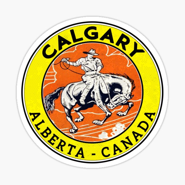 Calgary Alberta Canada Cowboy Horse Stampede Rodeo Sticker