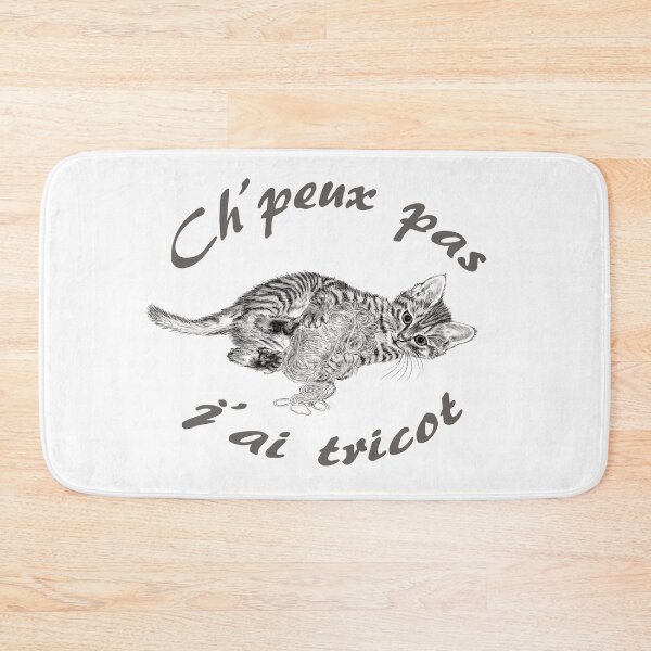 Item preview, Chaton à la pelota - graphite version, text in French designed and sold by SylvieG18.