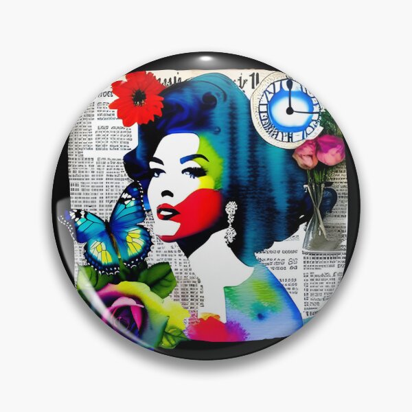 Item preview, Gráficos modernos, collage con una mujer y una mariposa designed and sold by CatherineDossa.