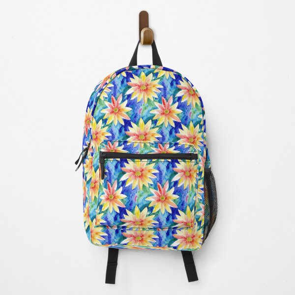 Item preview, Yellow Wildflower Watercolor Pattern on Blue Background designed and sold by Aaron2610.