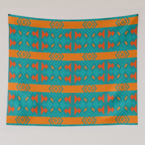 Item preview, Geometrics in Teal and Orange designed and sold by Sheldon Stewart.