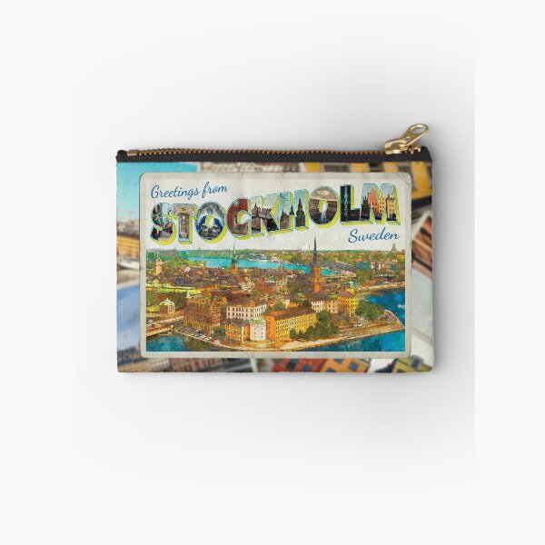 Item preview, Greetings from Stockholm in Sweden Vintage style retro souvenir designed and sold by DeveloperProp0.