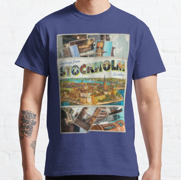 I'd Rather Be In Stockholm Sweden Vintage Souvenir T-Shirt