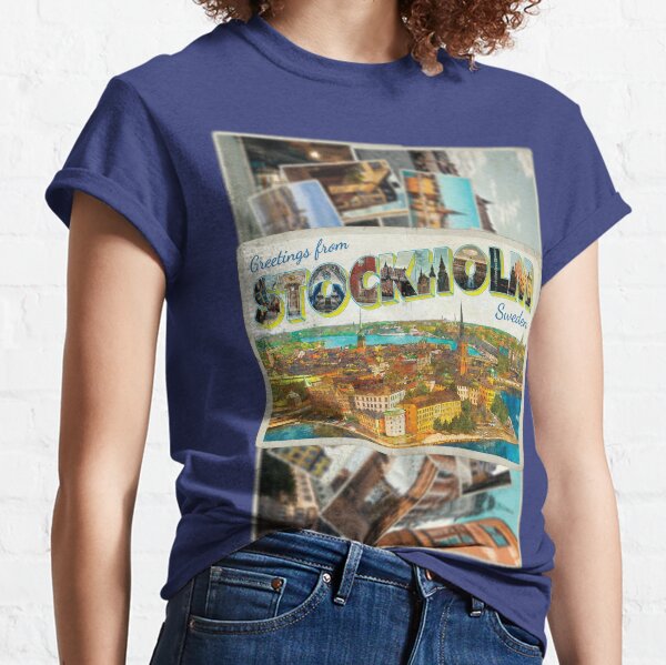 I'd Rather Be In Stockholm Sweden Vintage Souvenir T-Shirt