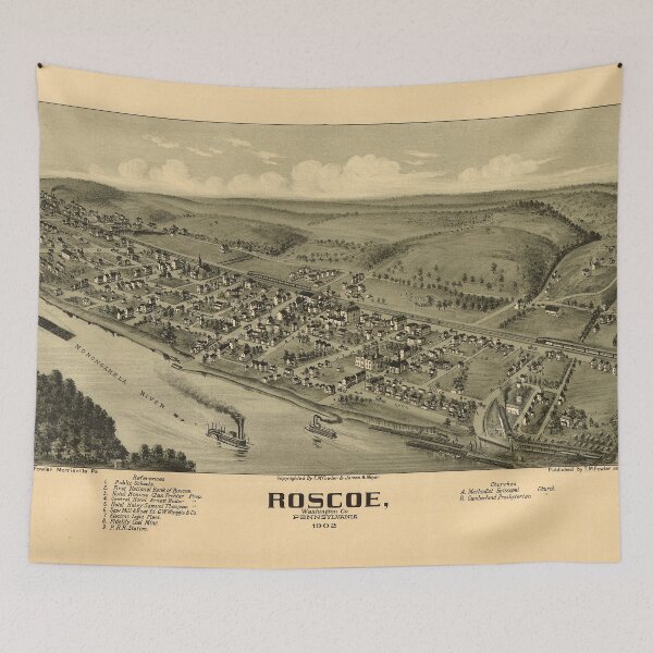 Item preview, Roscoe, Pennsylvania (1902) designed and sold by allhistory.