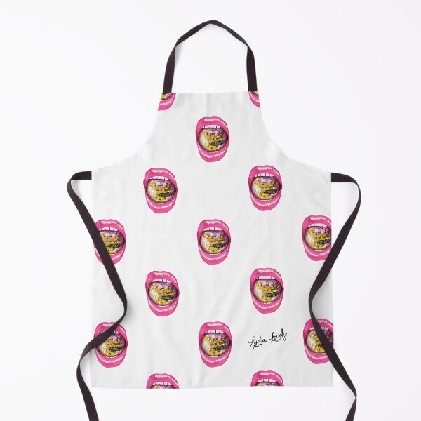 Artikelvorschau, Disco mouth pattern pastel yellow- white background entworfen und verkauft von Studio Lydia  Lovely.