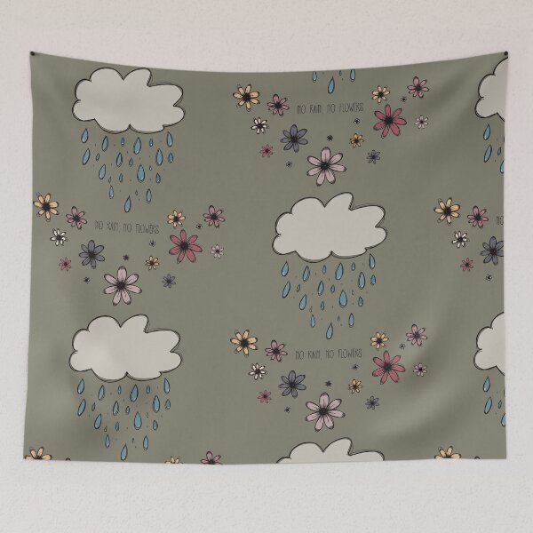 Item preview, No Rain, No Flowers. designed and sold by Katryna-Elise.