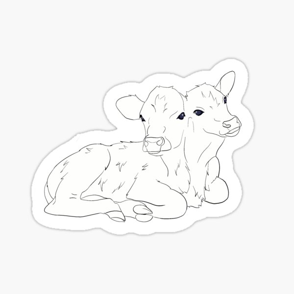Item preview, two-headed calf (without background) designed and sold by kaity eger.