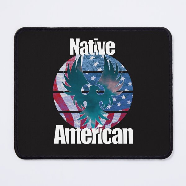 Item preview, Native American with eagle and flag designed and sold by CarrieTDesigns.
