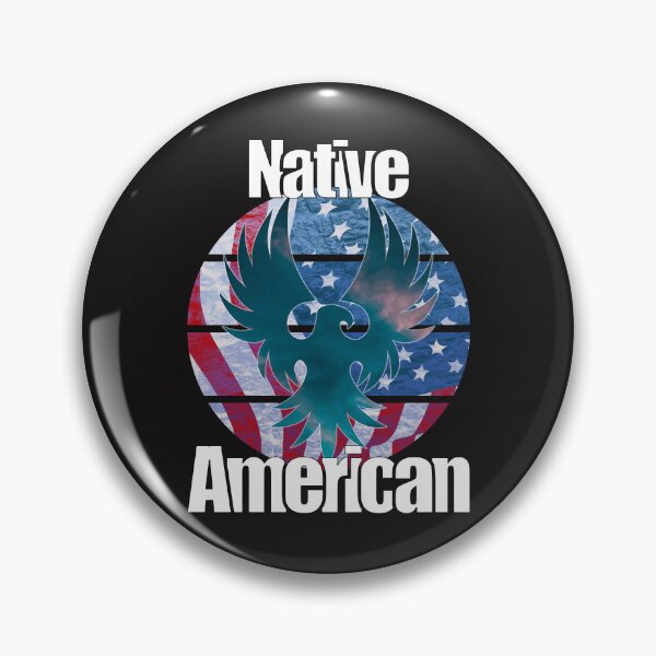 Item preview, Native American with eagle and flag designed and sold by CarrieTDesigns.