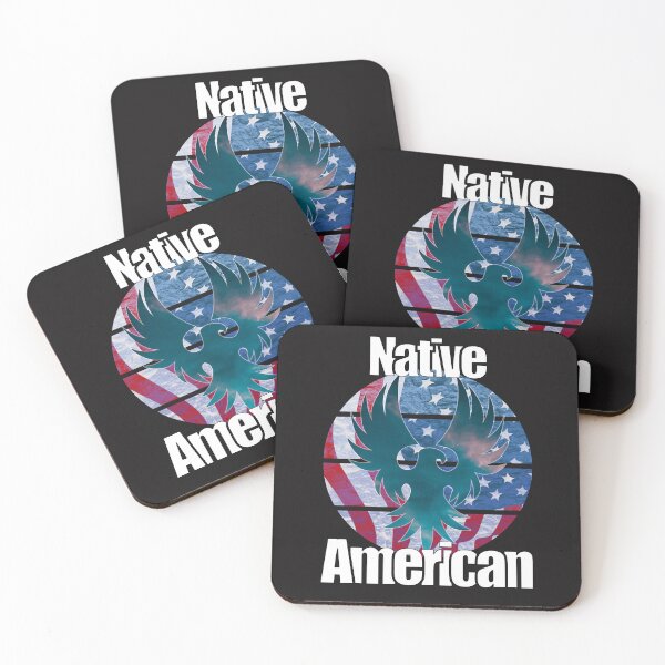 Item preview, Native American with eagle and flag designed and sold by CarrieTDesigns.