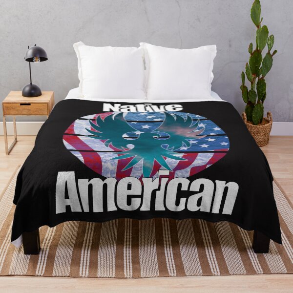 Item preview, Native American with eagle and flag designed and sold by CarrieTDesigns.