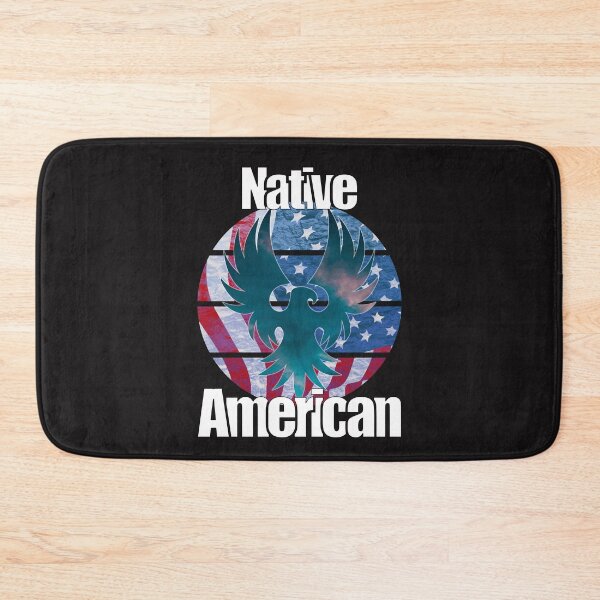 Item preview, Native American with eagle and flag designed and sold by CarrieTDesigns.