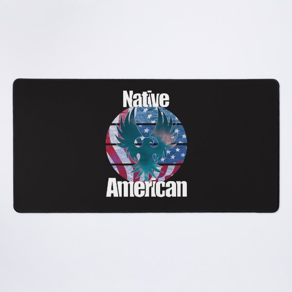 Item preview, Native American with eagle and flag designed and sold by CarrieTDesigns.