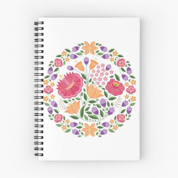 Item preview, Kalocsai folk art flowers circle pattern designed and sold by Kormix.