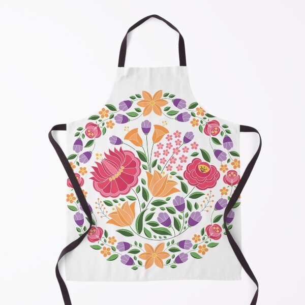 Item preview, Kalocsai folk art flowers circle pattern designed and sold by Kormix.