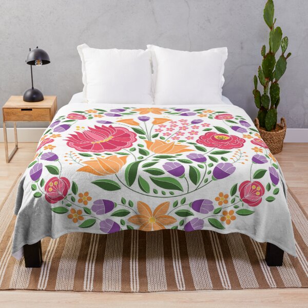 Item preview, Kalocsai folk art flowers circle pattern designed and sold by Kormix.