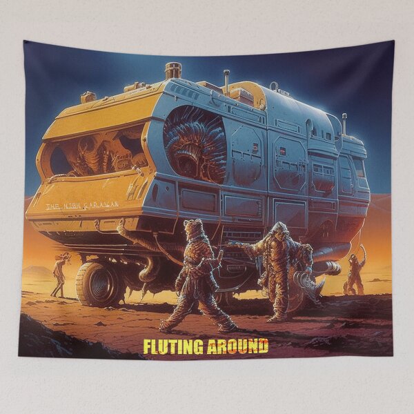 Artikelvorschau, DIE HOHE WOHNWAGEN – MERCH „UM FLUTTEN“. entworfen und verkauft von highprodz.