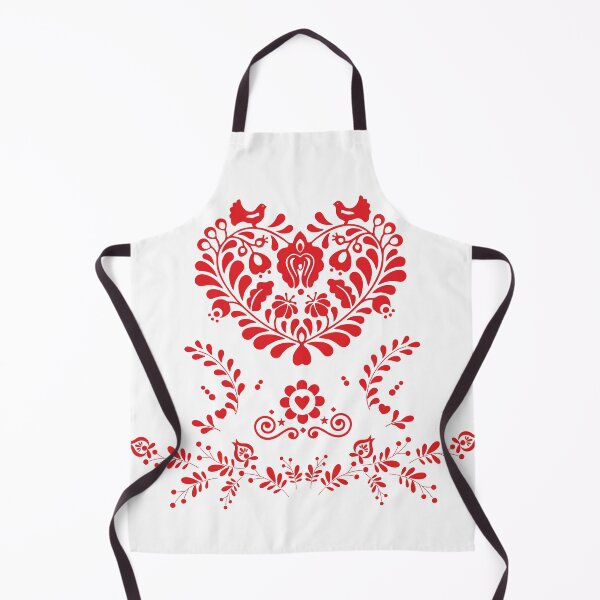 Item preview, Kalocsai folk art flowers red heart pattern designed and sold by Kormix.