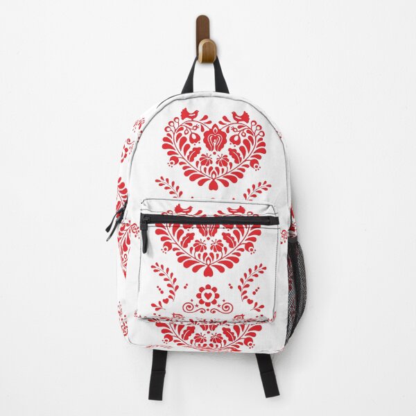 Item preview, Kalocsai folk art flowers red heart pattern designed and sold by Kormix.