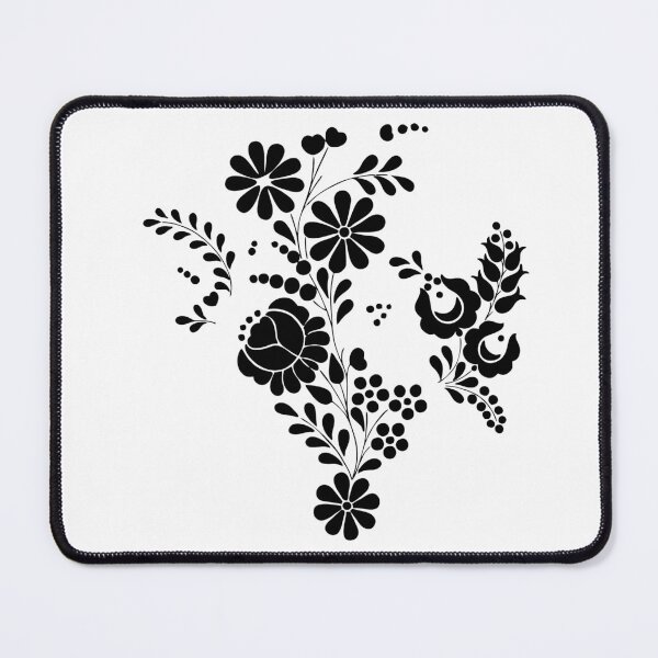 Item preview, Kalocsai folk art black flowers designed and sold by Kormix.