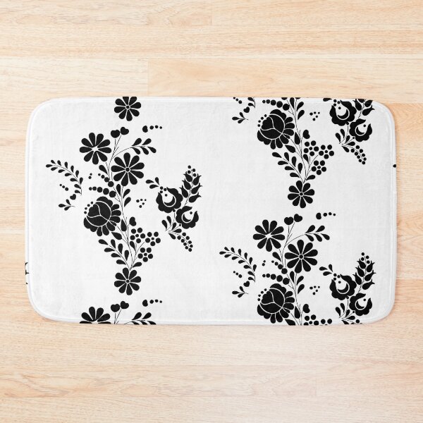 Item preview, Kalocsai folk art black flowers designed and sold by Kormix.