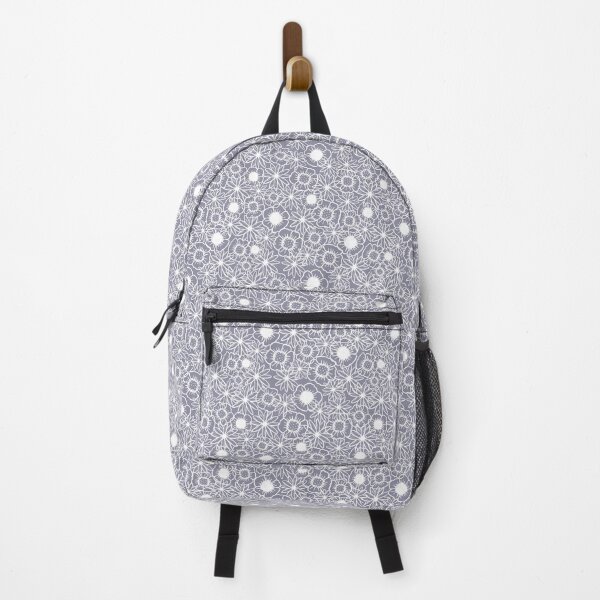 Item preview, Floral flower pattern purple / blue / gray and white designed and sold by PHedgehog.
