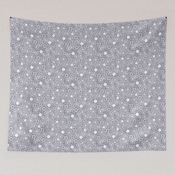 Item preview, Floral flower pattern purple / blue / gray and white designed and sold by PHedgehog.