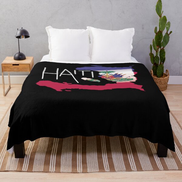 Item preview, Retro Haitian Flag Haiti Map Art  designed and sold by MrEddie10.