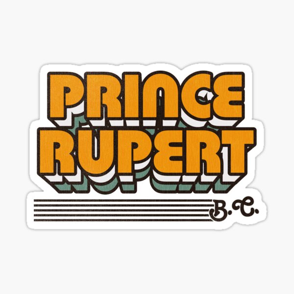 Vista previa del artículo con la obra «Prince Rupert, BC | Rayas retro», diseñado y vendido por retroready.