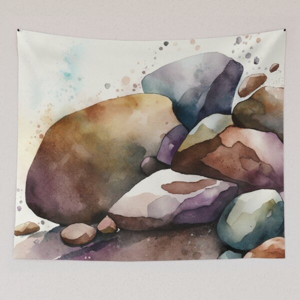Item preview, Rocks in Watercolor designed and sold by shokA Design.