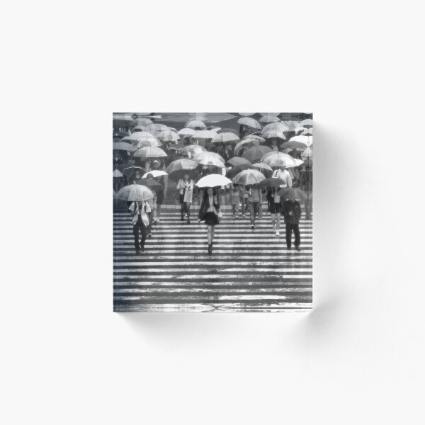 Rainy Day, Shibuya Acrylic Block