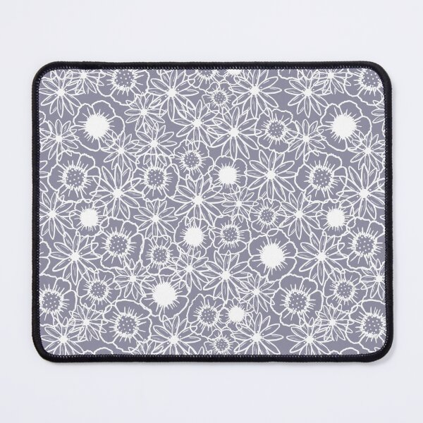 Item preview, Floral flower pattern purple / blue / gray and white designed and sold by PHedgehog.