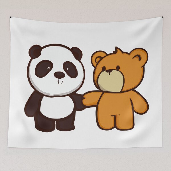 Item preview, Bear and Panda Friendship designed and sold by spyduckz.